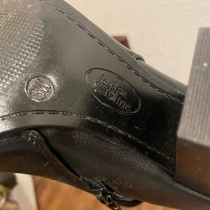 Jessica Cline heeled black boots